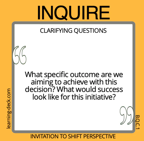Clarifying Inquire card