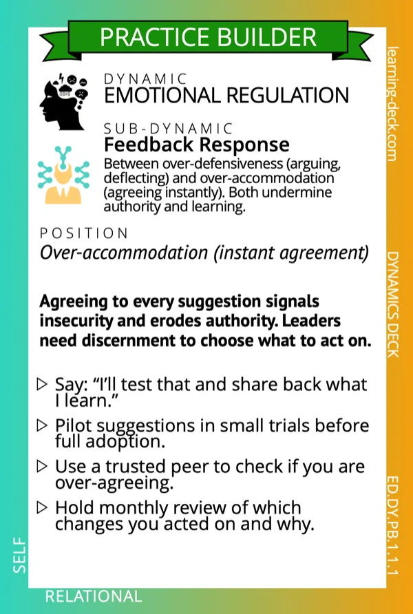 Sample Practice Builder card