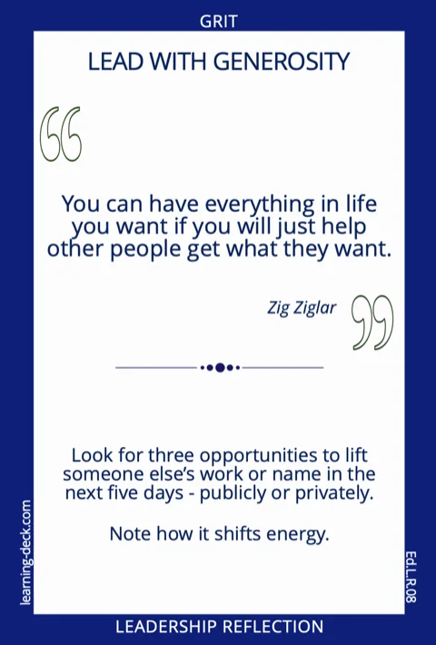 Sample GRIT insight card