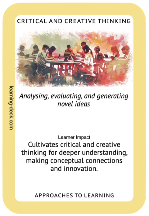 Sample card from Approaches to Learning set